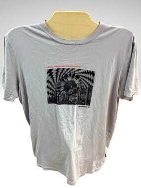 Billabong Astral Visions Desert Rhythms Graphic Tee Grey XL Surf Skate (SKU:35M)